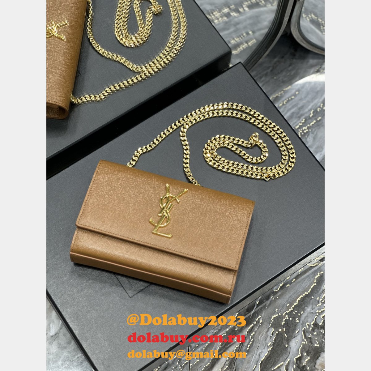 YSL Leather Kate 469390/364021 Designer Replica Bags