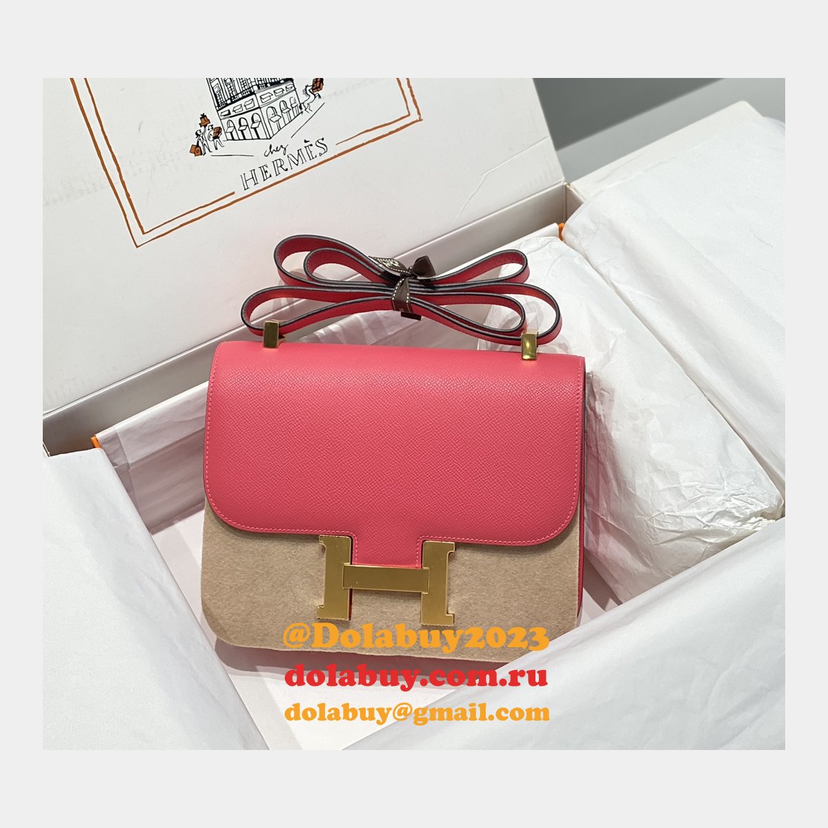 News Best Replica Hermes Mirror Single Compartment 23CM Epsom Bags