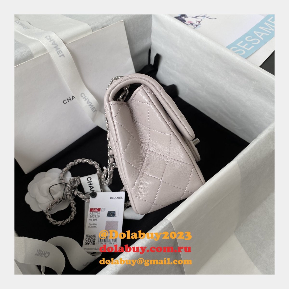 Top Quality CC CF mini classical AS1786 SILVER BALL bag