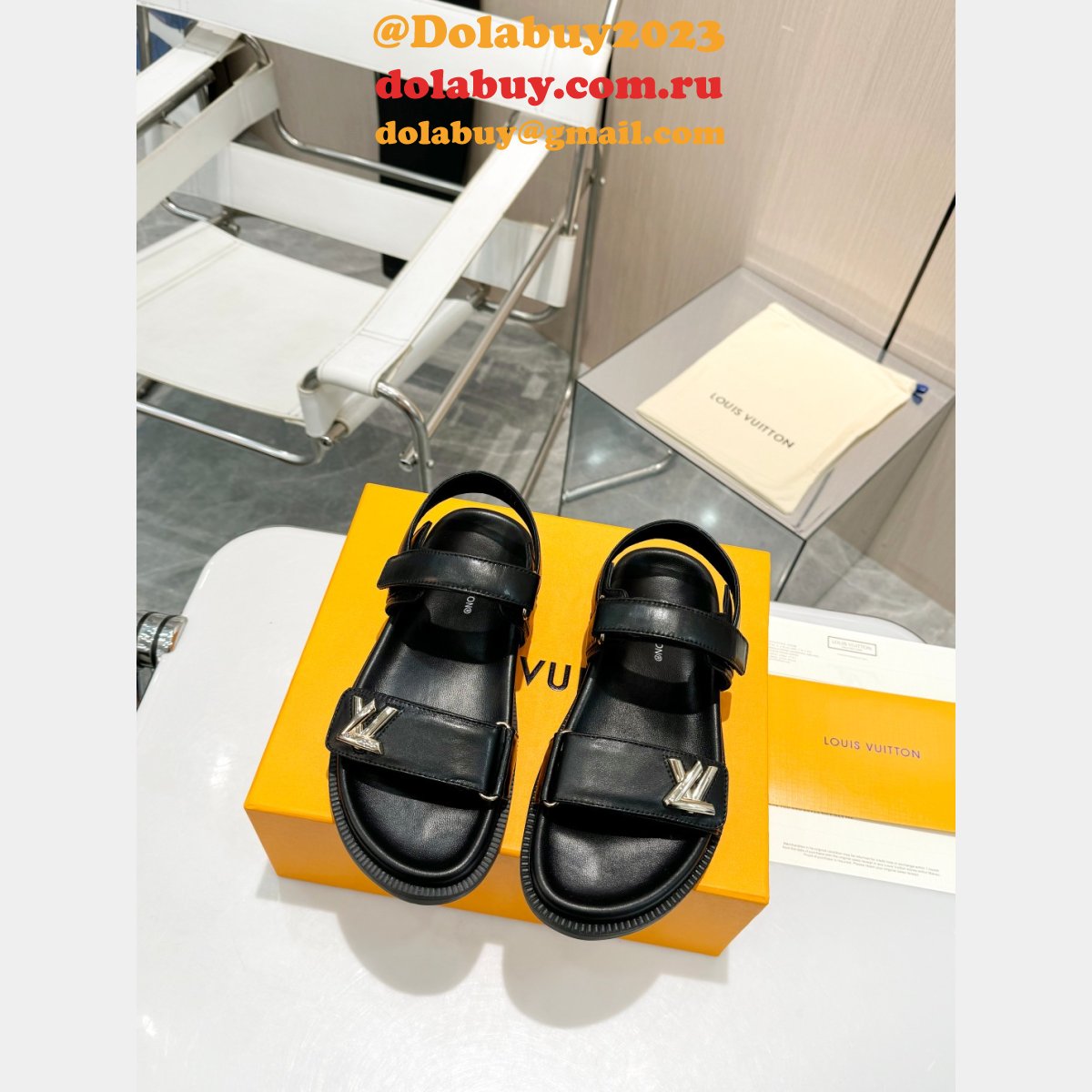 Top Quality LV Sunset Comfort Flat Sandal