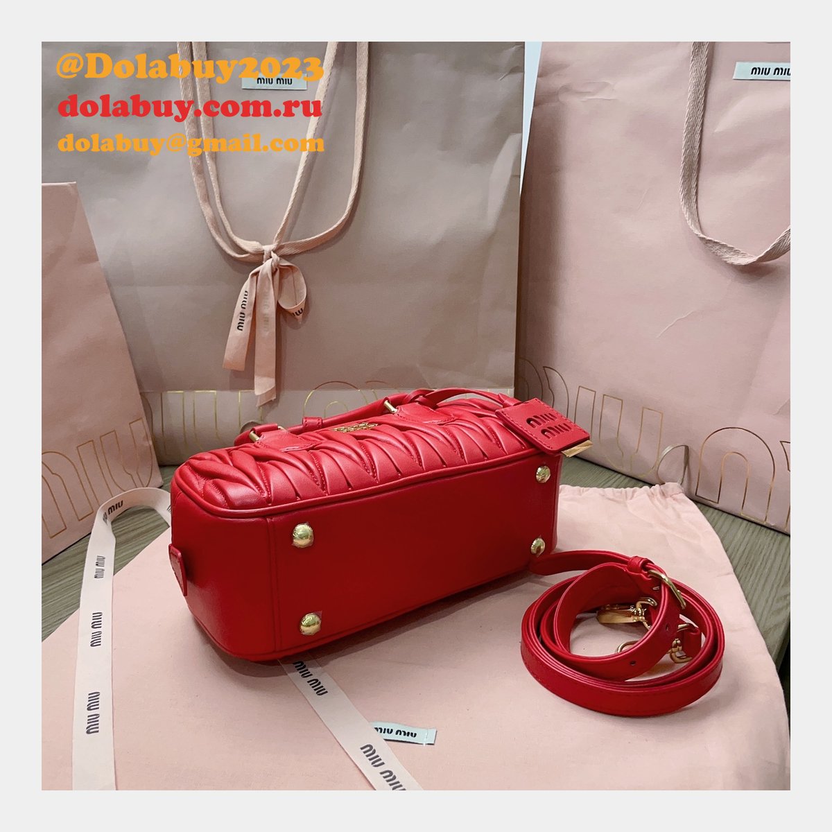 Shopping Top Grade 5BB142 Matelasse Replica Miu Miu Online Fake Bag