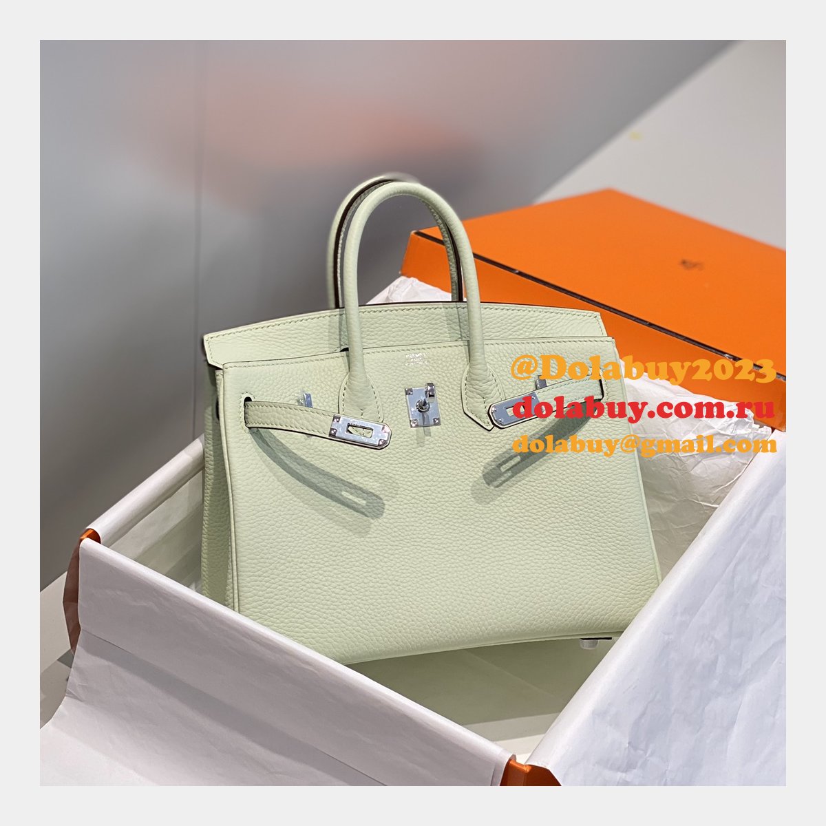 HERMES BIRKIN 25CM HALF HUMAN HANDMADE STICHING