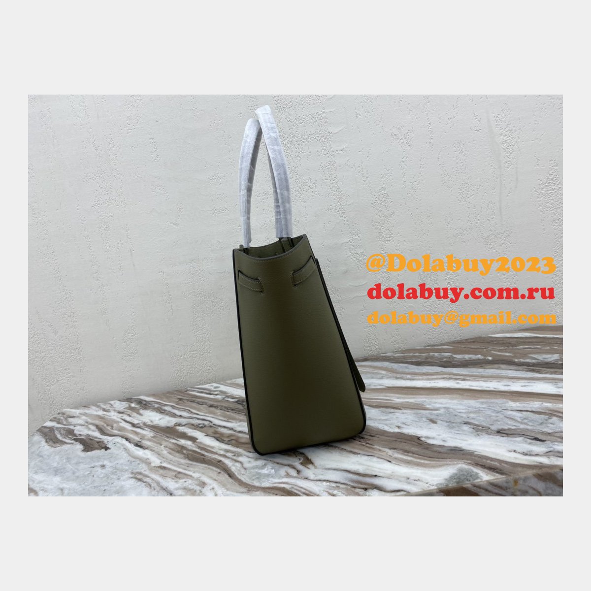 Wholesale Cheap Replica Celine Army Green Cabas Bags Online