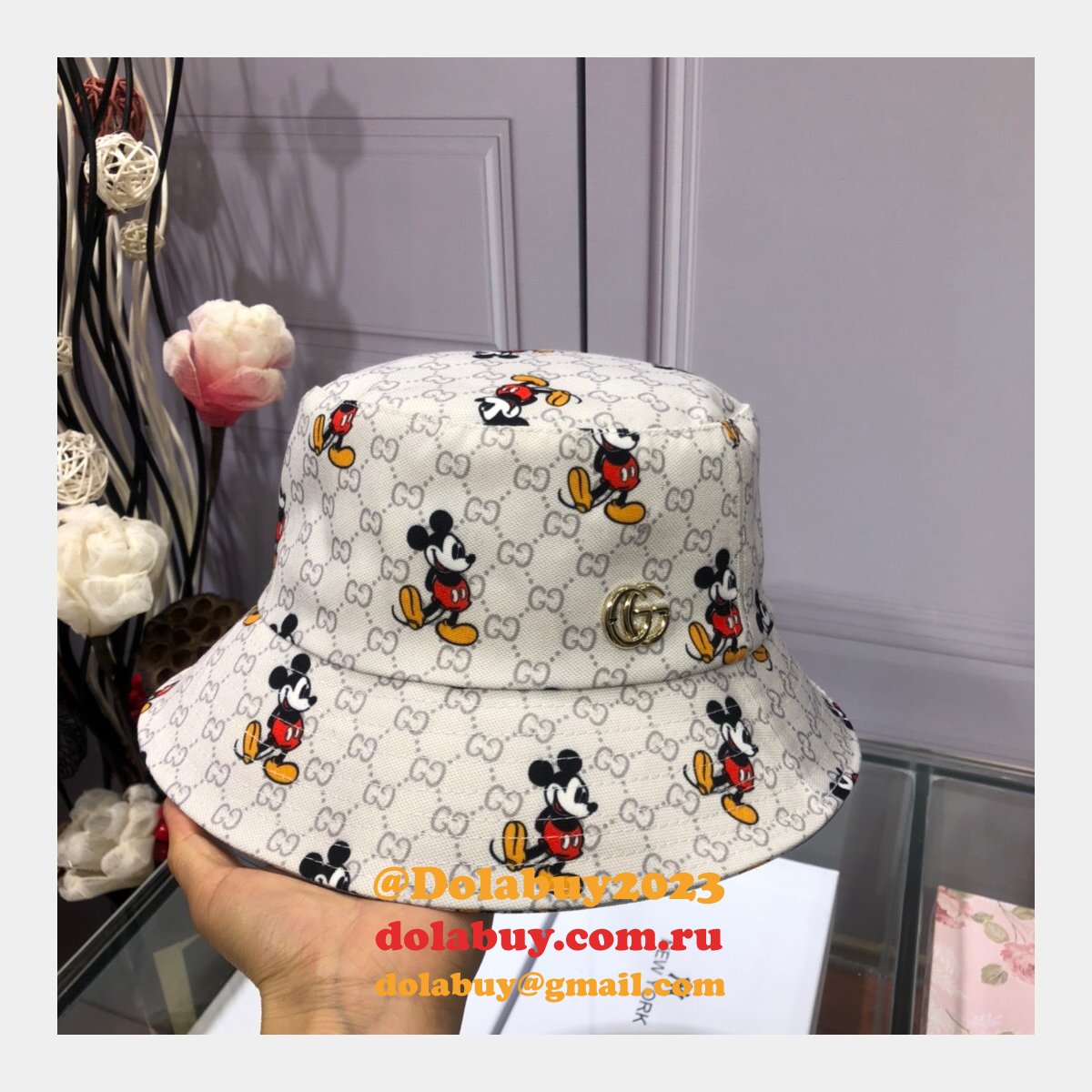 7 star G*u*i mickey fisherman hat