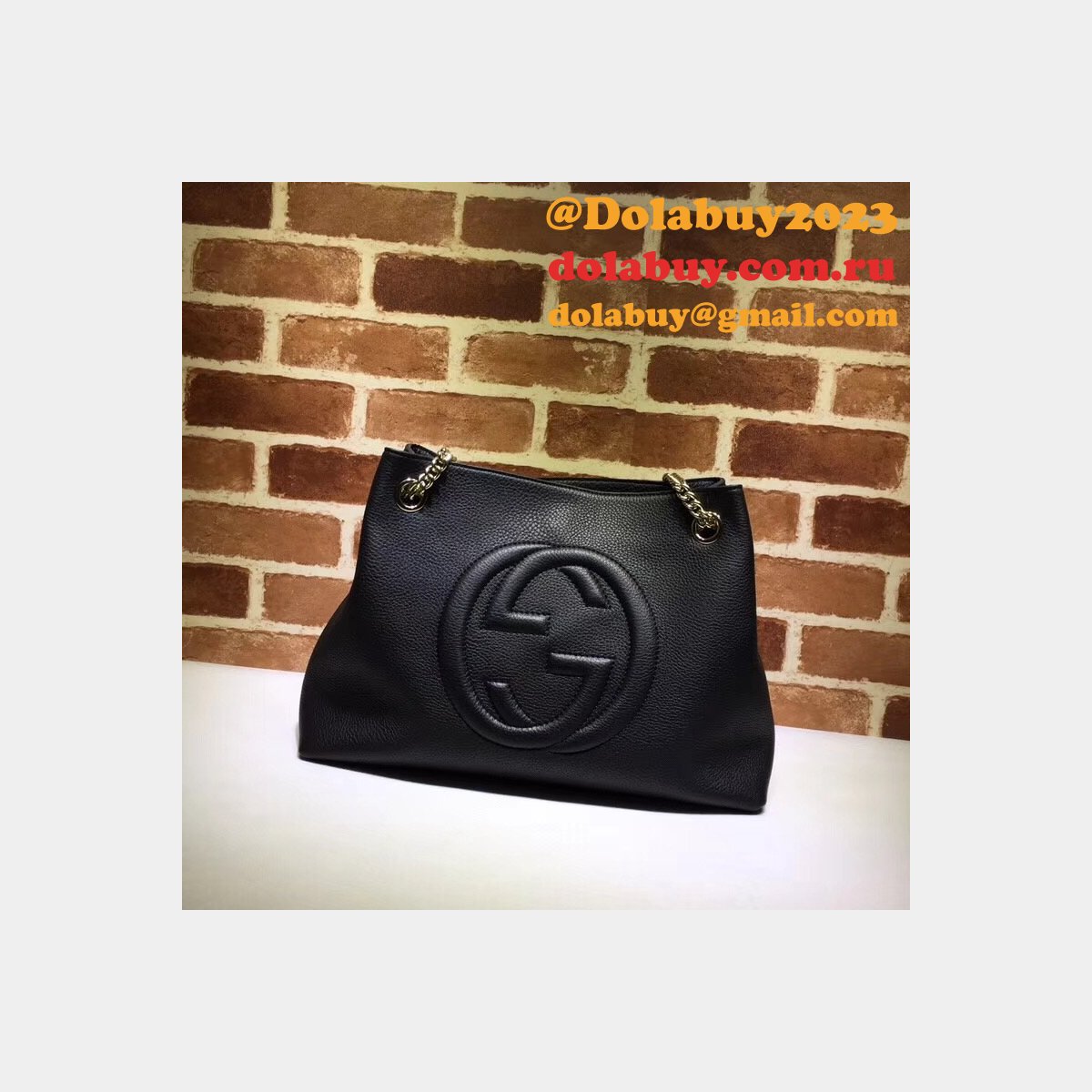 7 star G*u*i replica soho leather shoulder 308982 bag