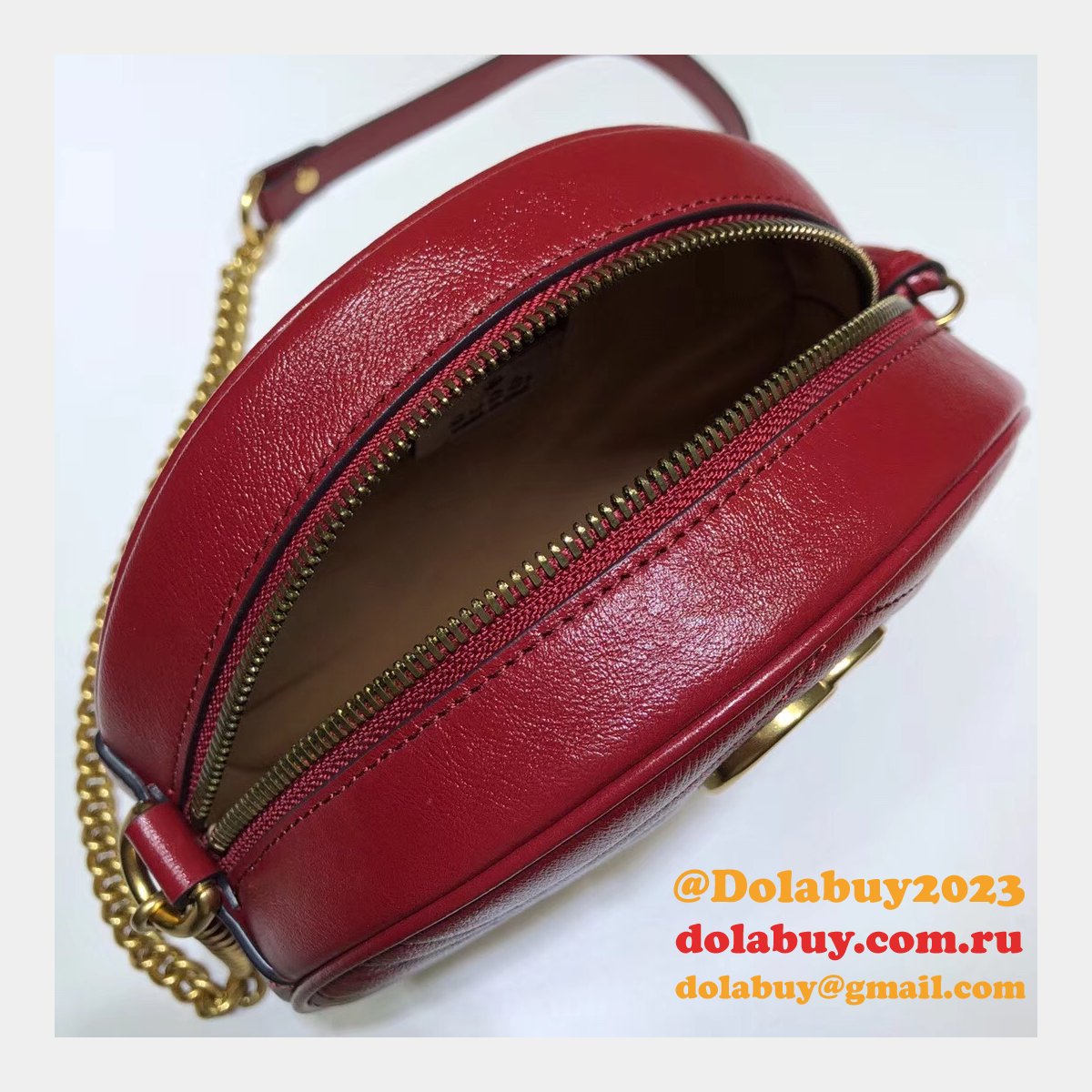 top quality 550154 G*u*i gg marmont mini round shoulder bag