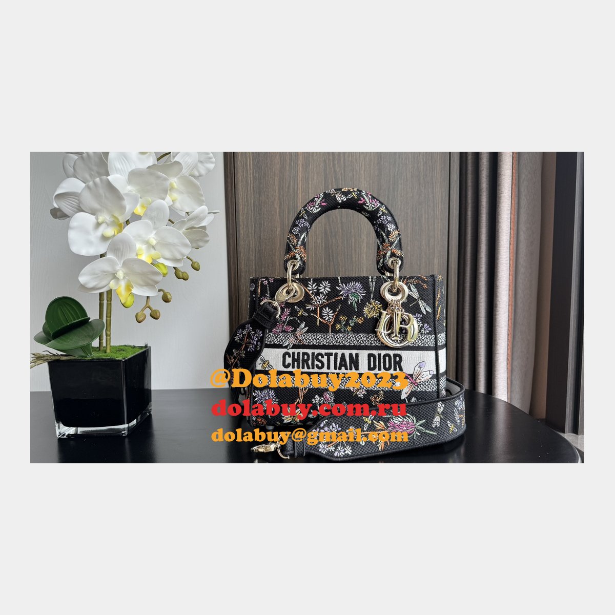 Perfect Christian Dior Lady Dior 24cm Duplicate Bags