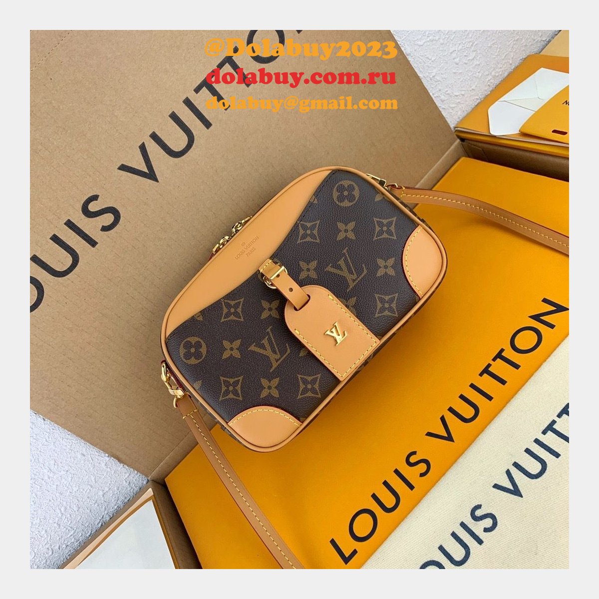 Louis Vuitton Crossbody bags Damier Ebene M45528 Mini Luggage