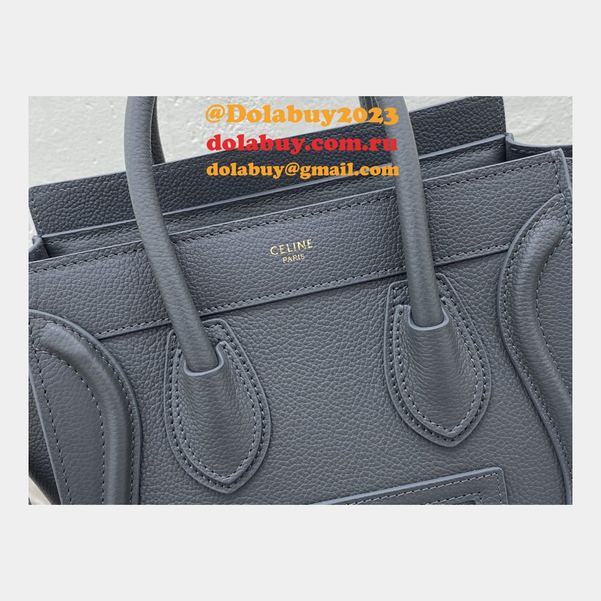 Celine Replica Luggage nano shopper handbag Shoulder Gray bag