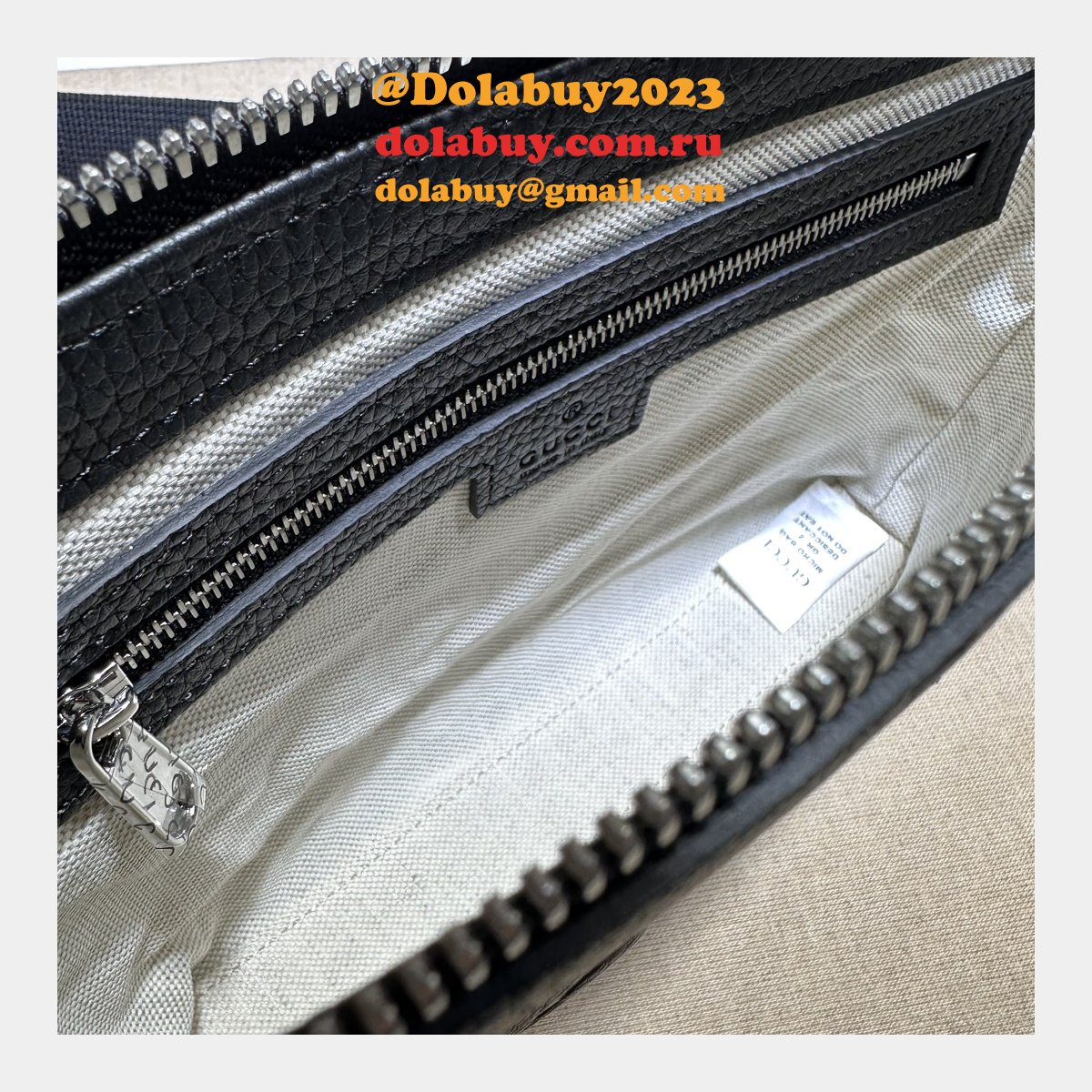 black jumbo gg G*u*i knockoff messenger men 761747 luxury bag