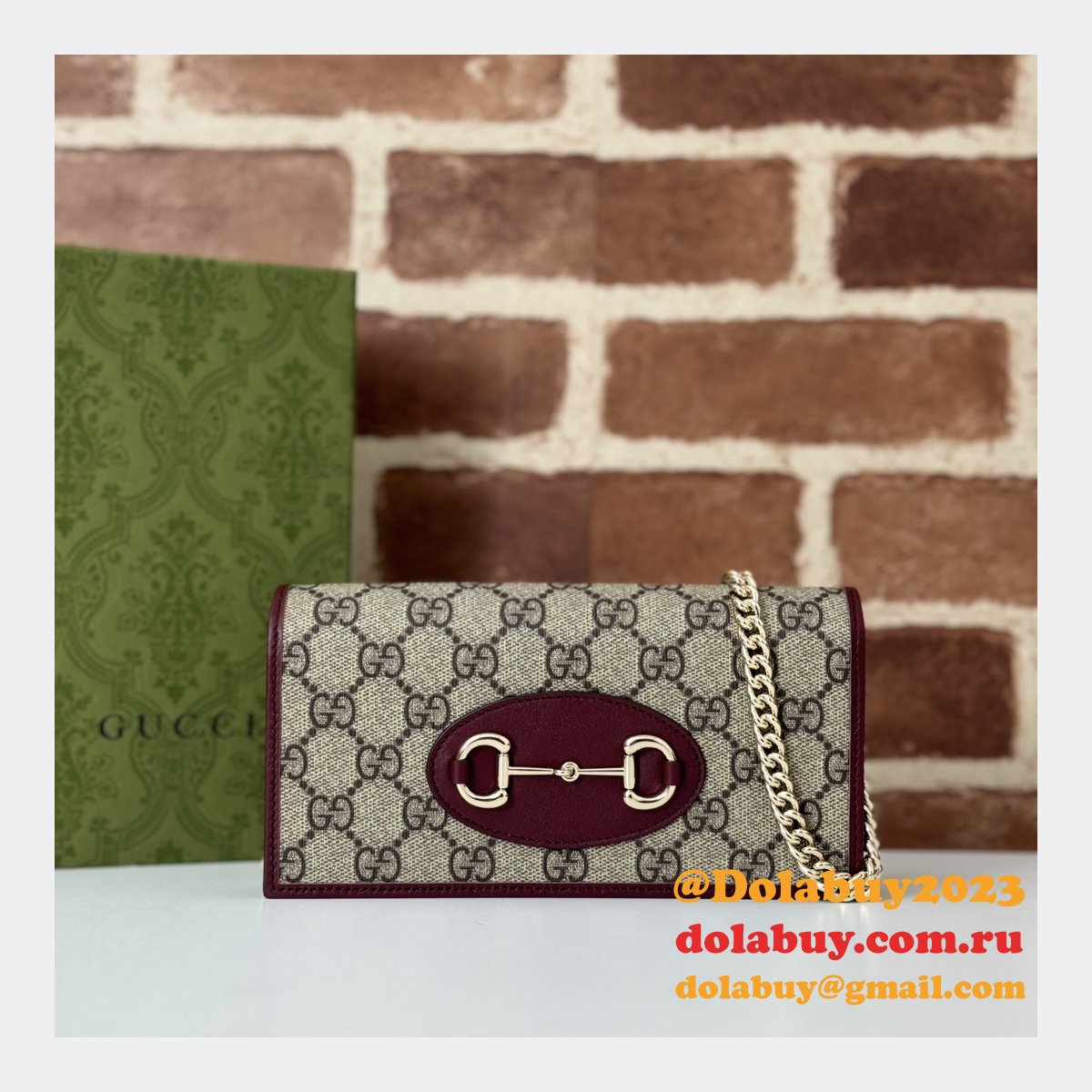 Gucci 1:1 Mirror Best Horsebit 1955 Wallet Chain 621892 Bag