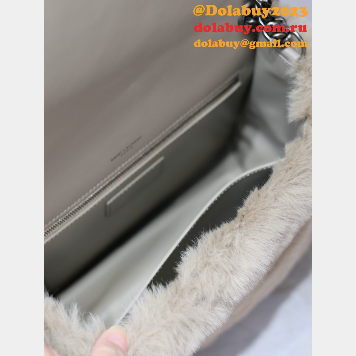 SAINT LAURENT NIKI YSL DESIGNER rabbit fur 498894 BAG