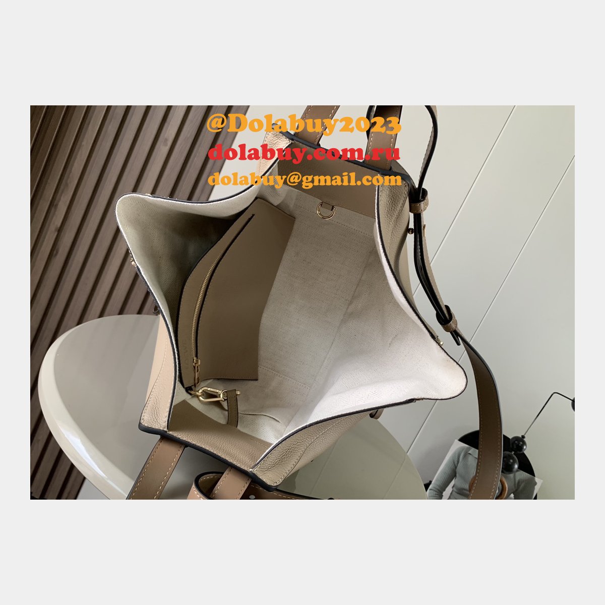 Small AAA+ Loewe Hammock Bag In Soft Grained Calfskin