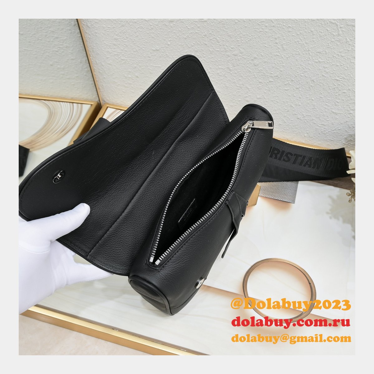 Wholesale CHRISTIAN DIOR saddle homme men bag