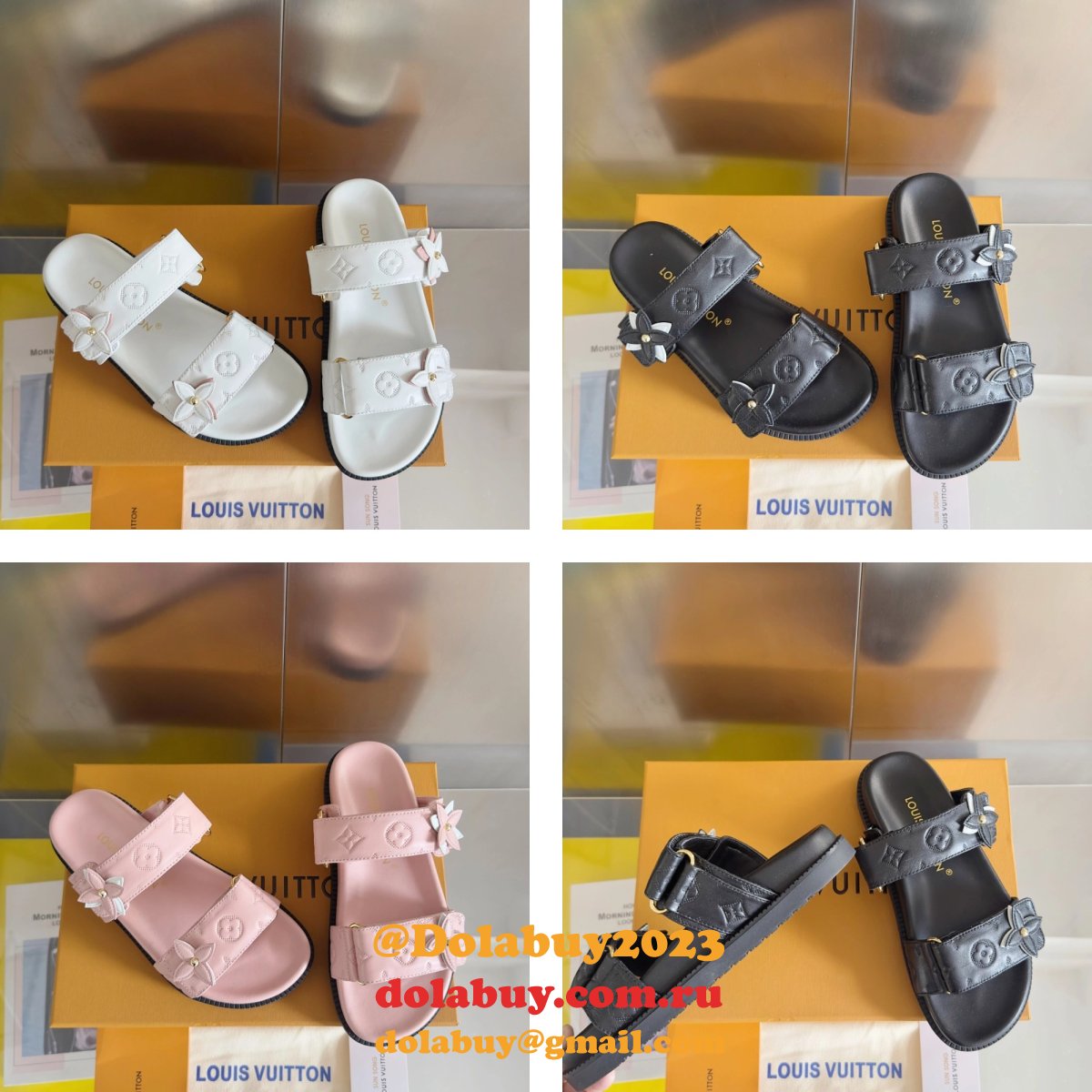 Top Quality LV Sunset Flat Comfort Mule