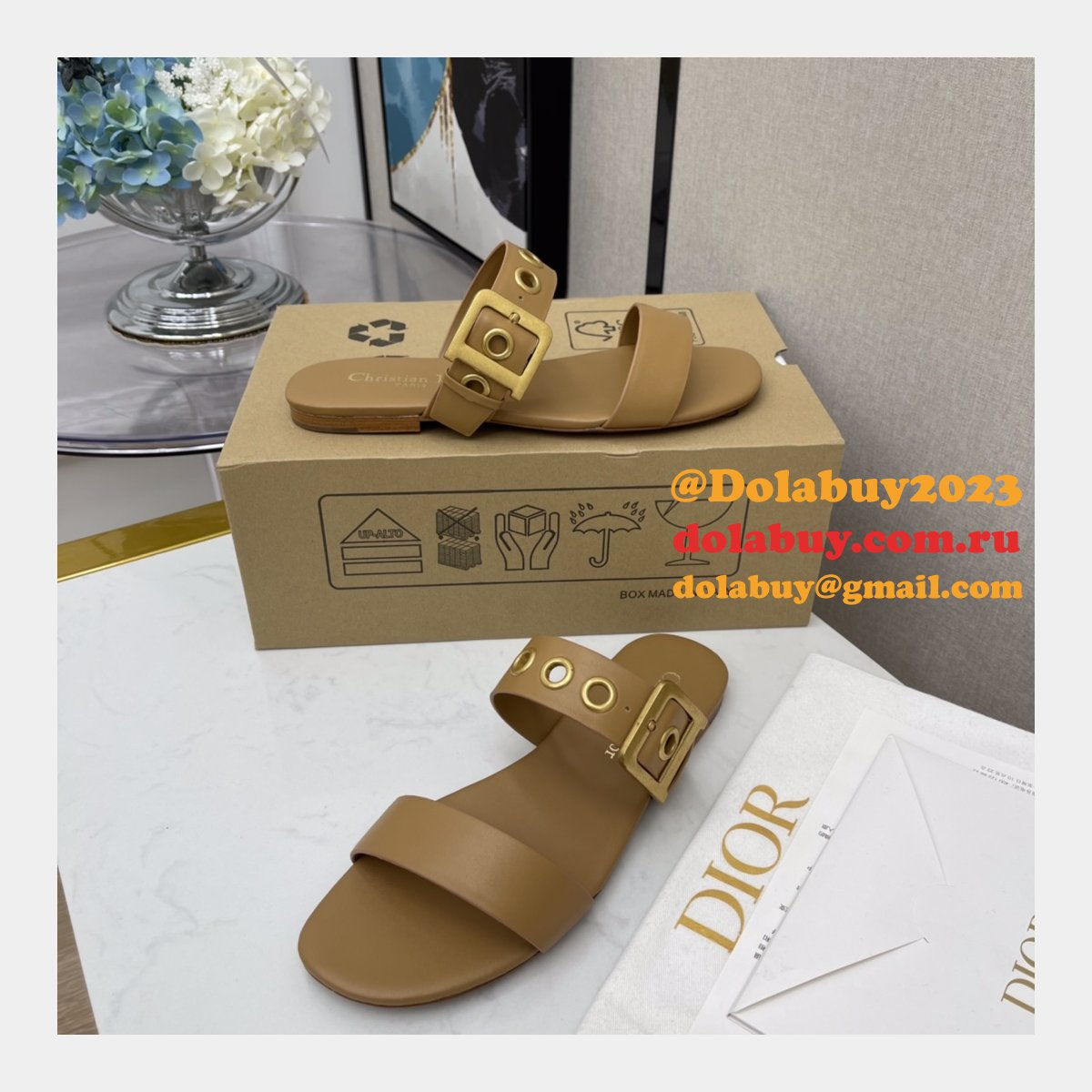 Wholesale Replica Christian Dior AW D-home sandals and slippers Shoes