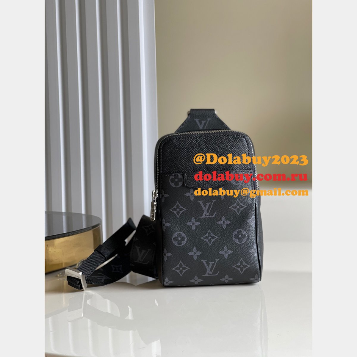 Louis Vuitton Fake Outdoor Slingbag K45 M30741 Black Bags