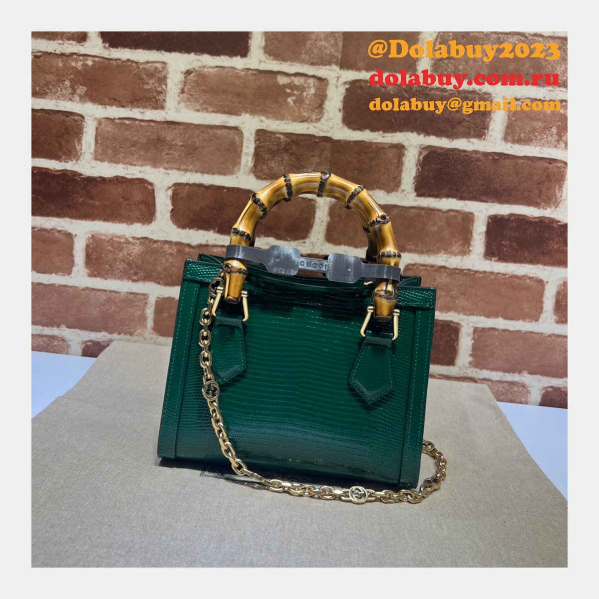 aaa quality replica G*u*i diana lizard 675800 bag