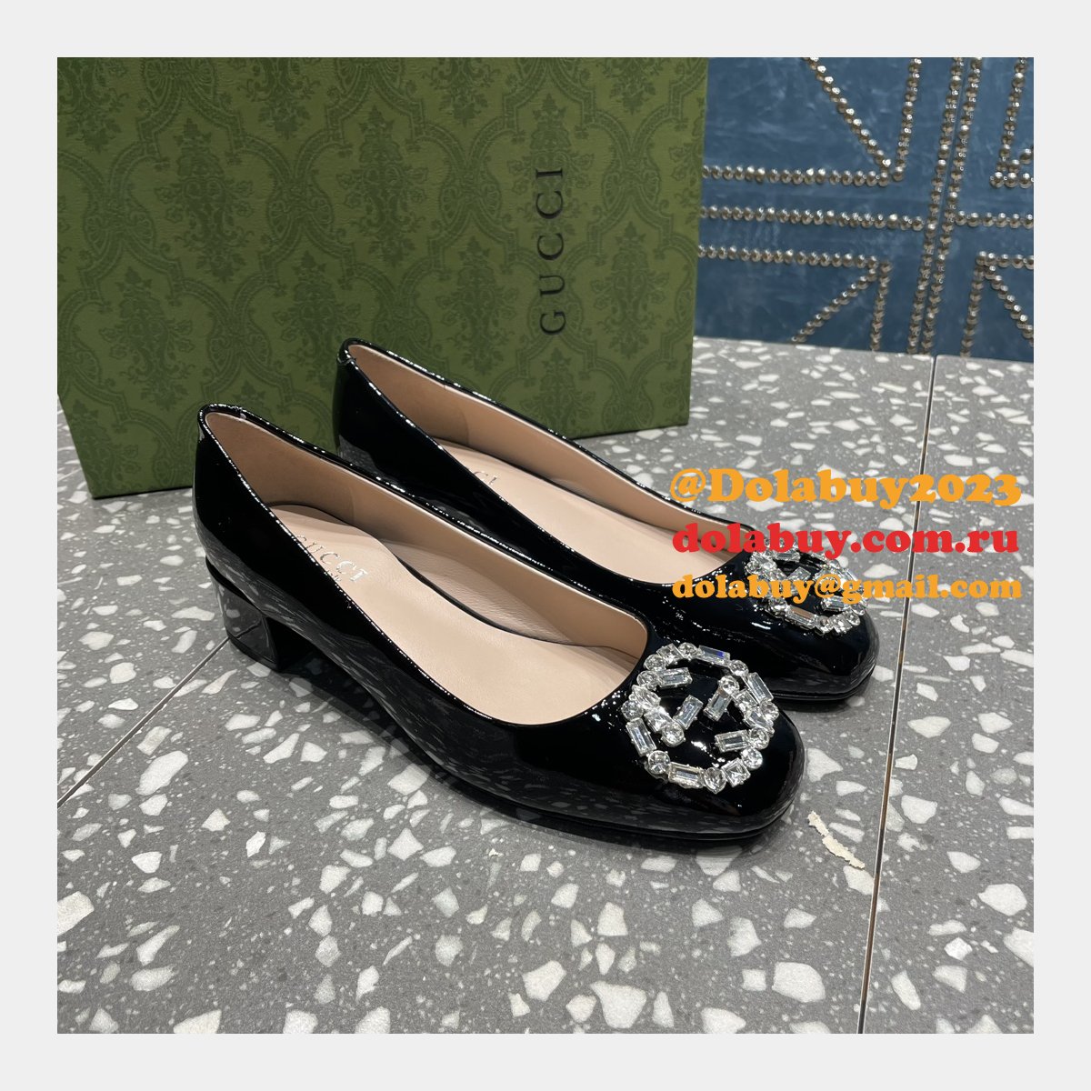 luxury 1:1 G*u*i classic for women replica shoes