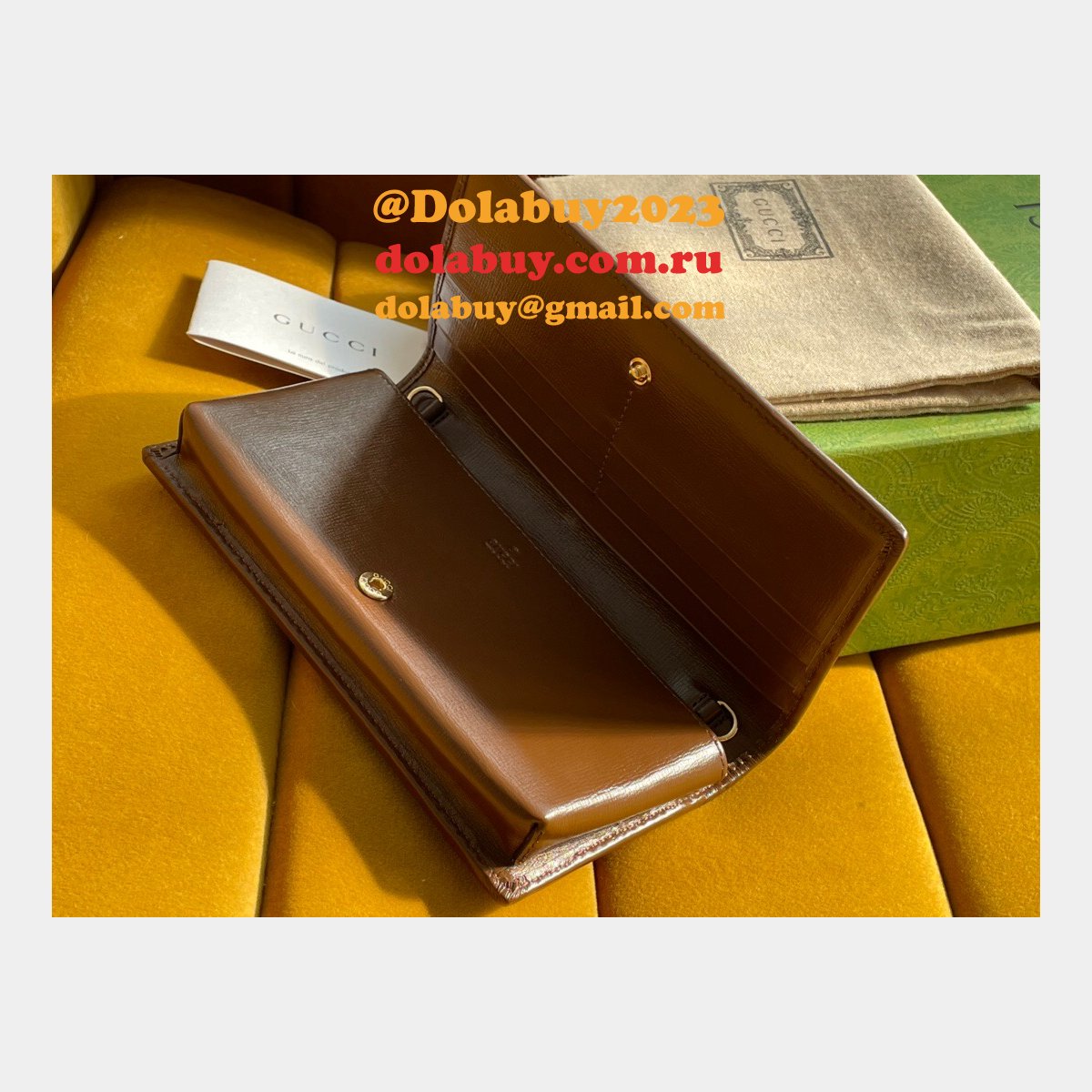 designer G*u*i replicas horsebit 1955 wallet with chain 621892 gg supreme