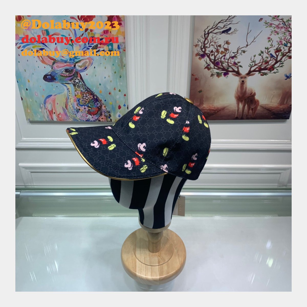 top quality G*u*i mickey mouse hats