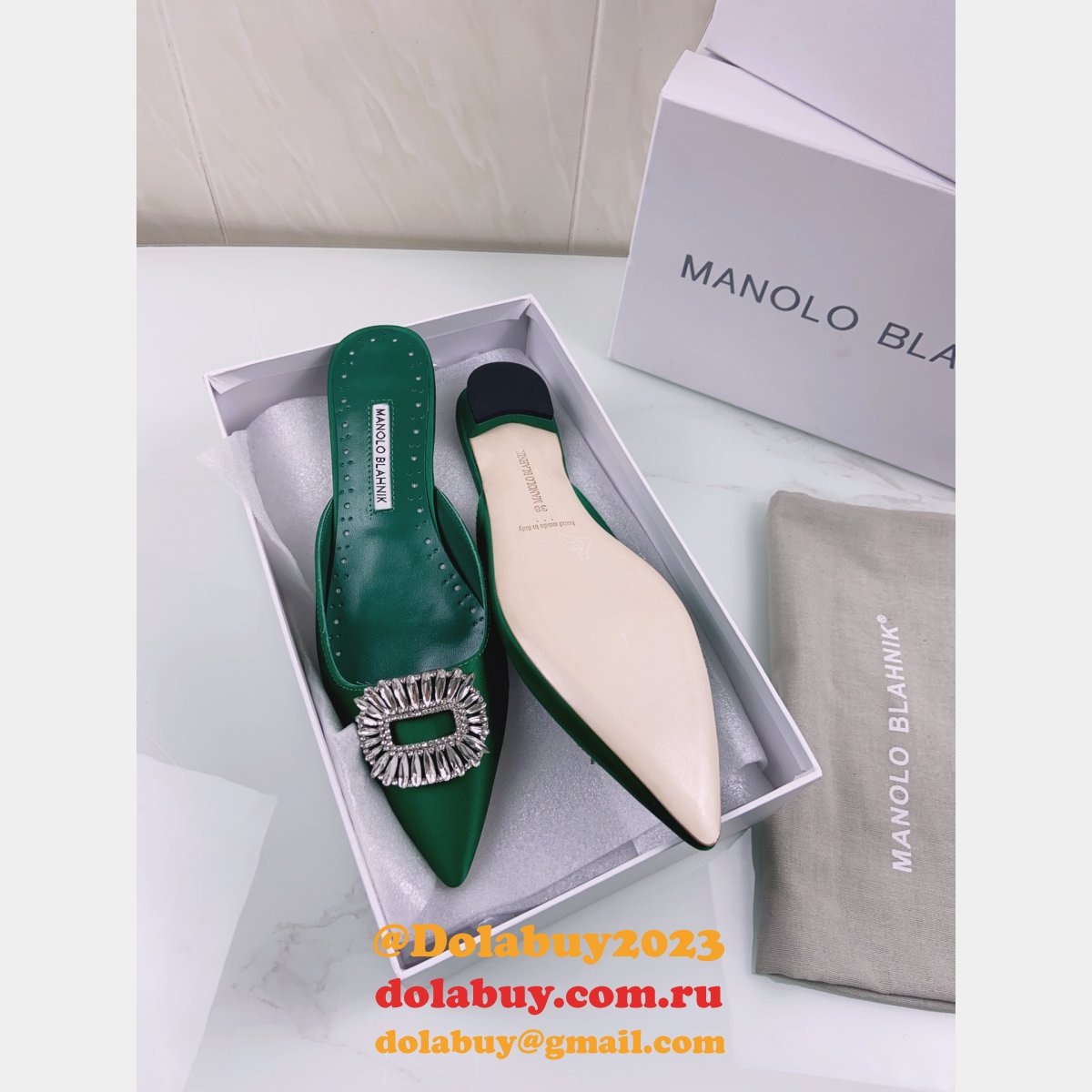Replicas Manolo Blahnik Luxury Satin Pumps Dolabuy