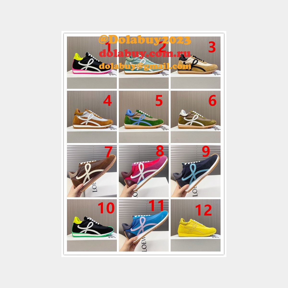 Fashion Loewe Flow Runner In Nylon And Suede