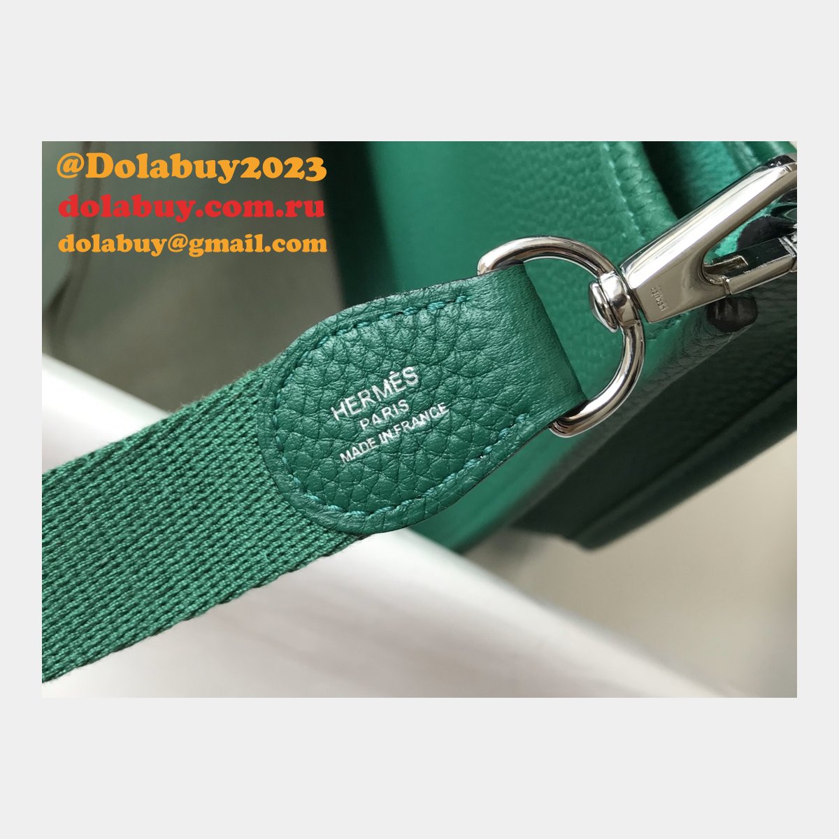 Hermes Evelyne Green Quality AAA+ Replica Handbags