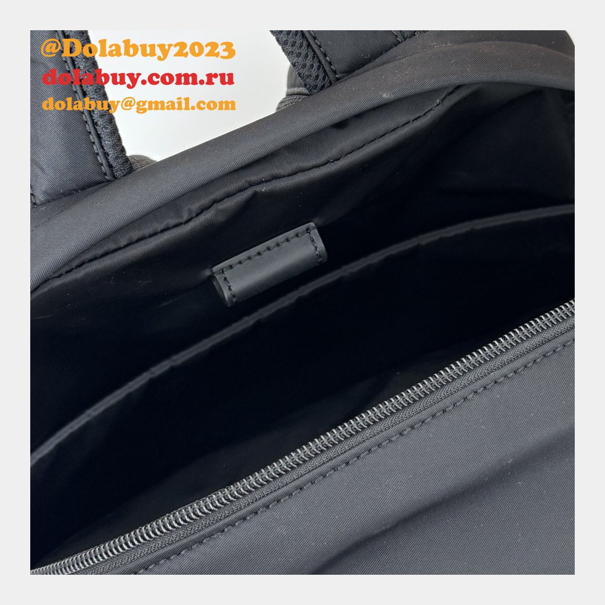 medium G*u*i backpack mens with gg logo 800265 black replica bags