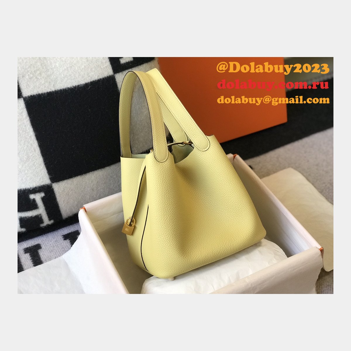 Luxury 7 Star Replica Designer Hermes Picotin 18/22cm Gold Online