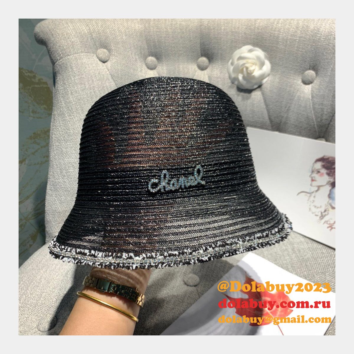 Wholesale CC High Quality Organza Fisherman hat