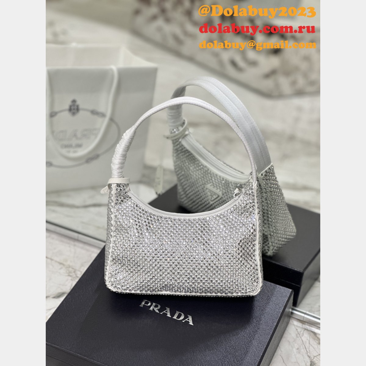 Luxury 1:1 Mirror 1NE515 Prada Hobo Replica Bag Shop Online