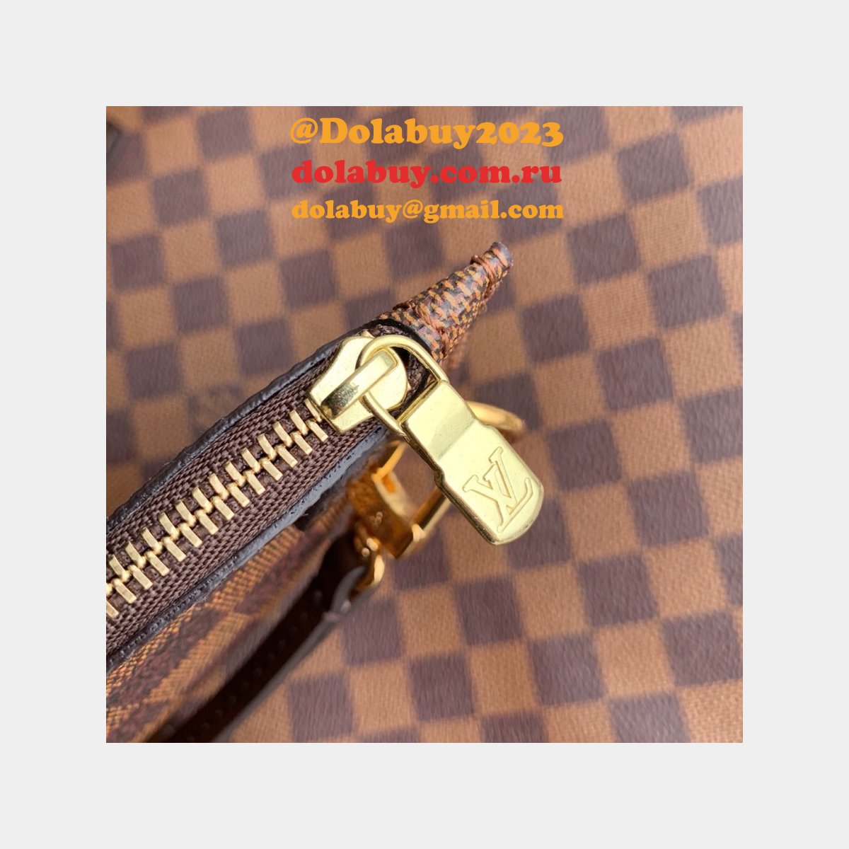 Louis Vuitton Damier Canvas Neverfull MM Bags 32CM Pink N40598