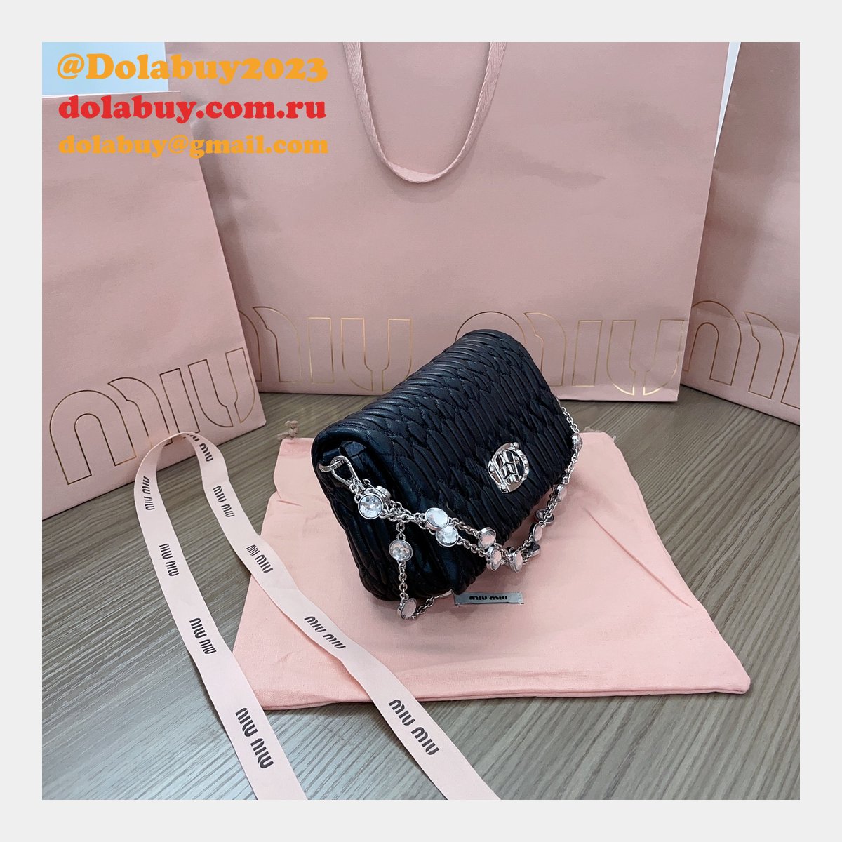 Luxury Designer Replica Miu Miu 5BP079 Cloquet 7 Star Bag