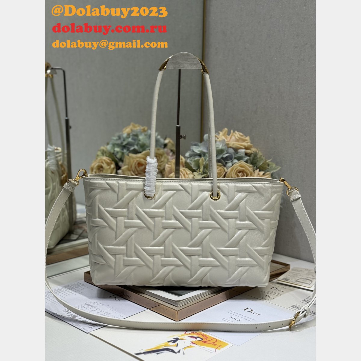 Fashion Dior Toujours 1:1 Mirror Tote 1166 Replica Bag