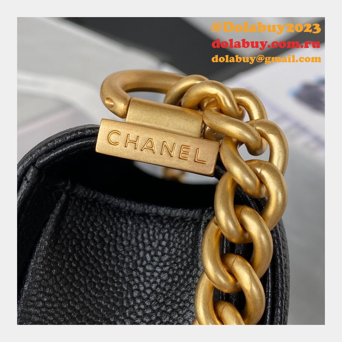 Replica Wholesale Boy Messenger Velvet AS3350 Gold-Tone Bag