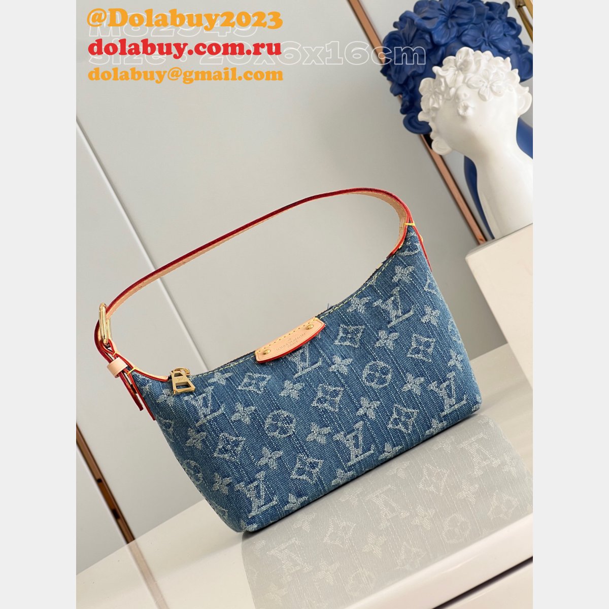 Hills Pochette Monogram Denim M82949 Inspired Louis Vuitton Knock Off Bag