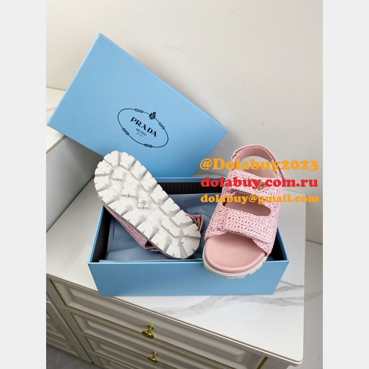 Top Quality Cheap Prada Crochet sandals