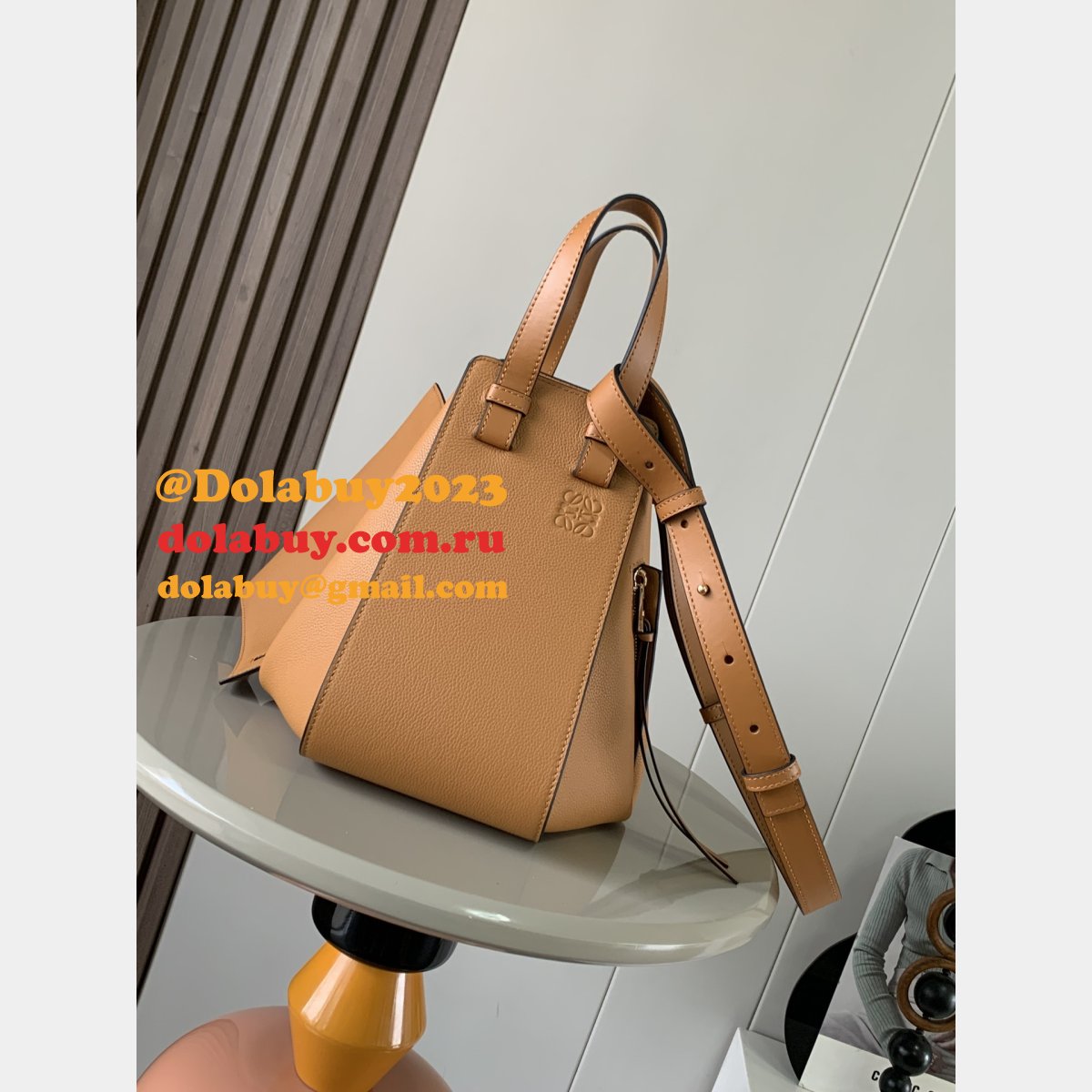 Small AAA+ Loewe Hammock Bag In Soft Grained Calfskin