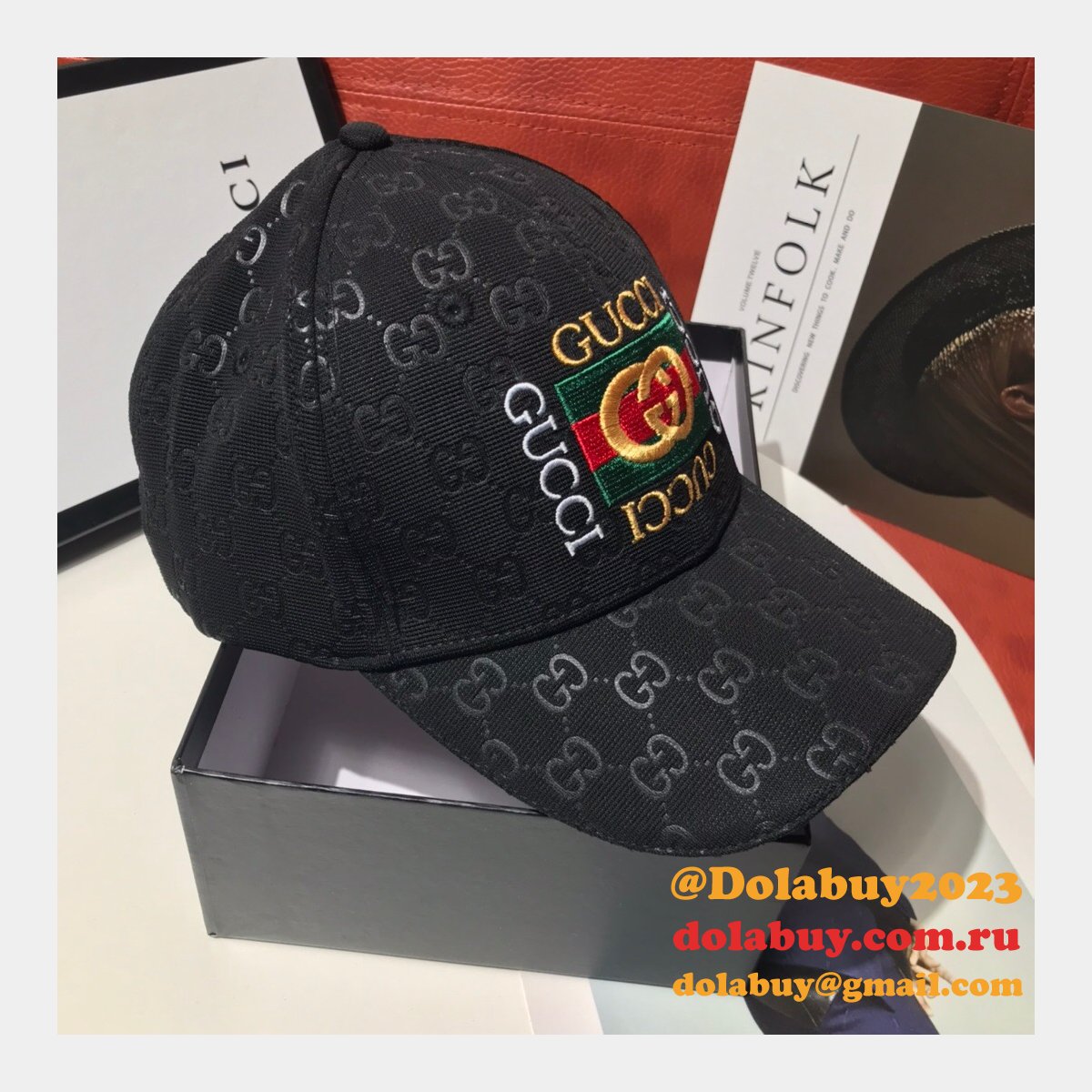 aaa+ G*u*i palace classic pattern simple embroidery logo hats