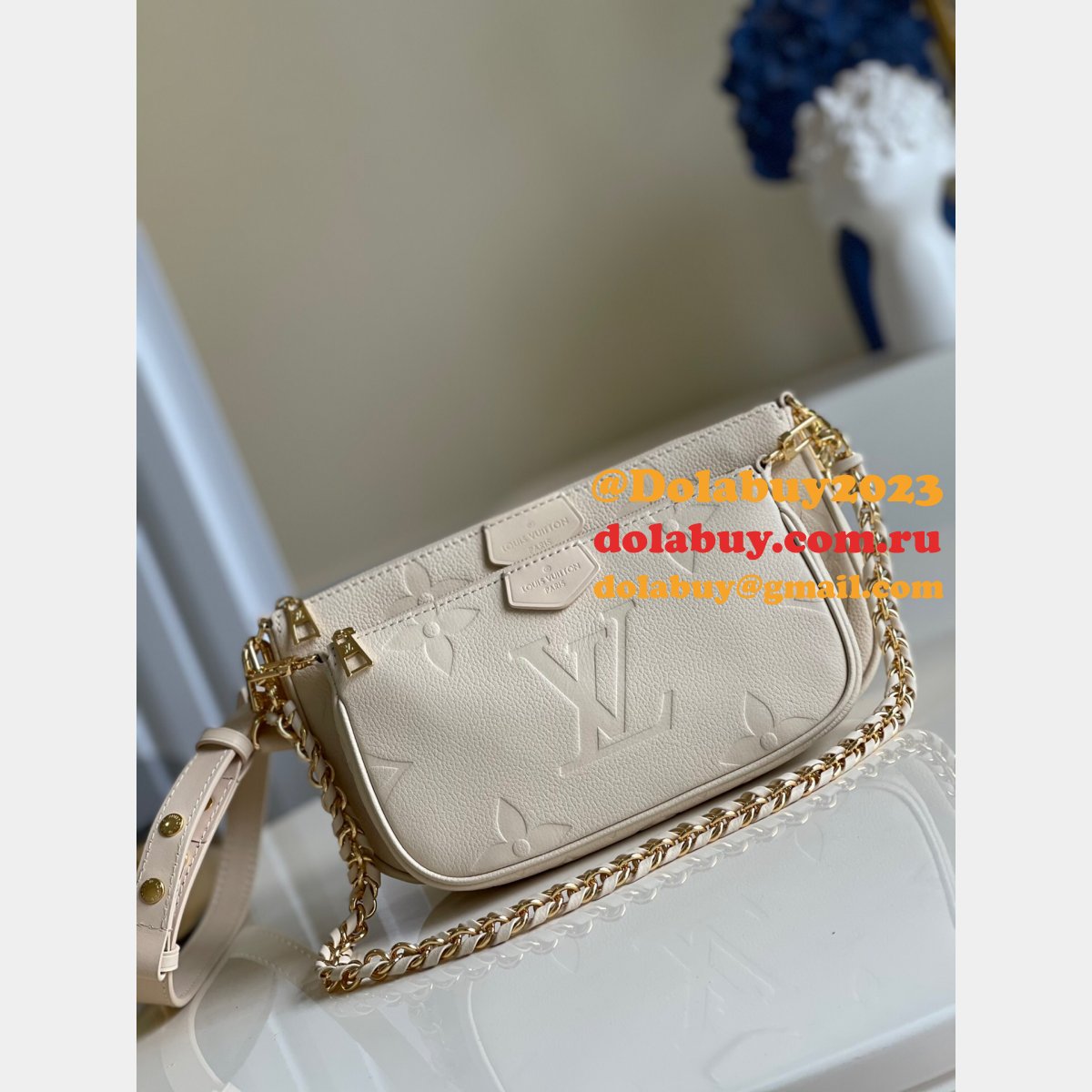 Louis Vuitton UK M57631 Cream Pochette Accessories Monogram