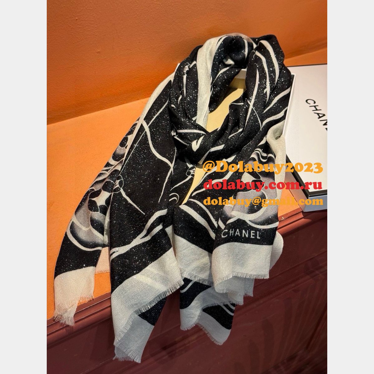 Perfect Chanel Camellia Top Grade Cashmere Scarf