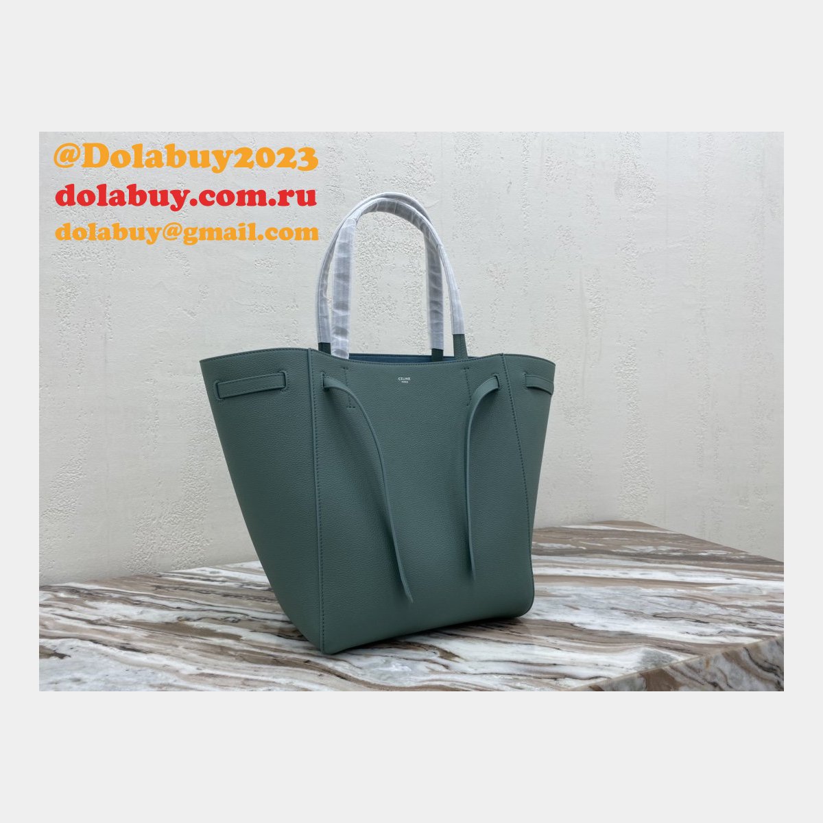 Replica Celine Light Green Small Cabas Phantom Bag