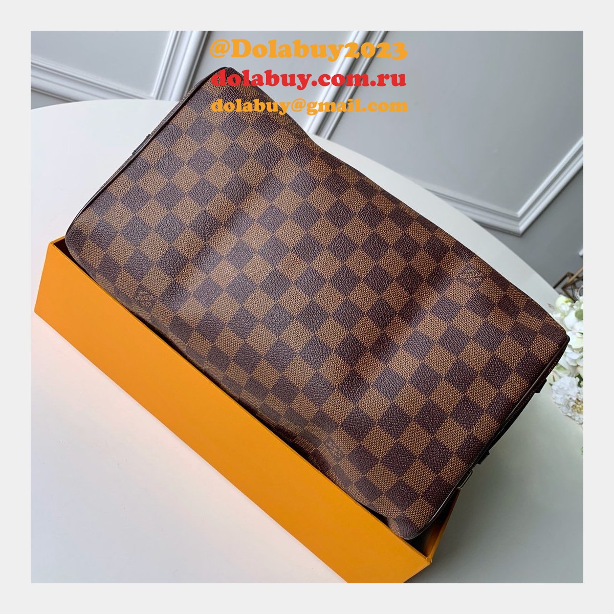 AAA+ Louis Vuitton Replica Speedy Bandoulière 25 30 35 Damier Ebene in Marron