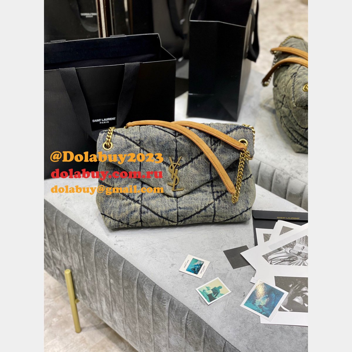 Saint Laurent Top Quality Loulou Quilted Puffer Leather 35CM Shoulder