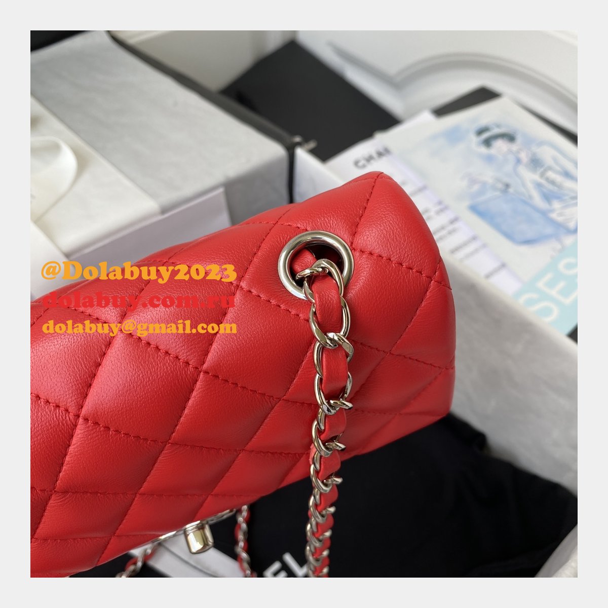 Fashion CC Lambskin Flap Designer 20CM Bag 1116