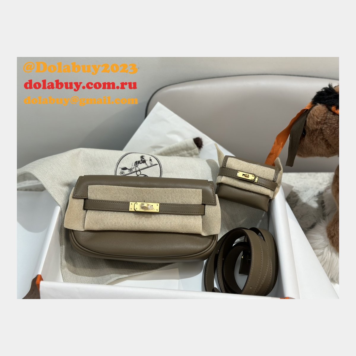 Designer hermes kelly moove 17cm swift leather Luxury bag