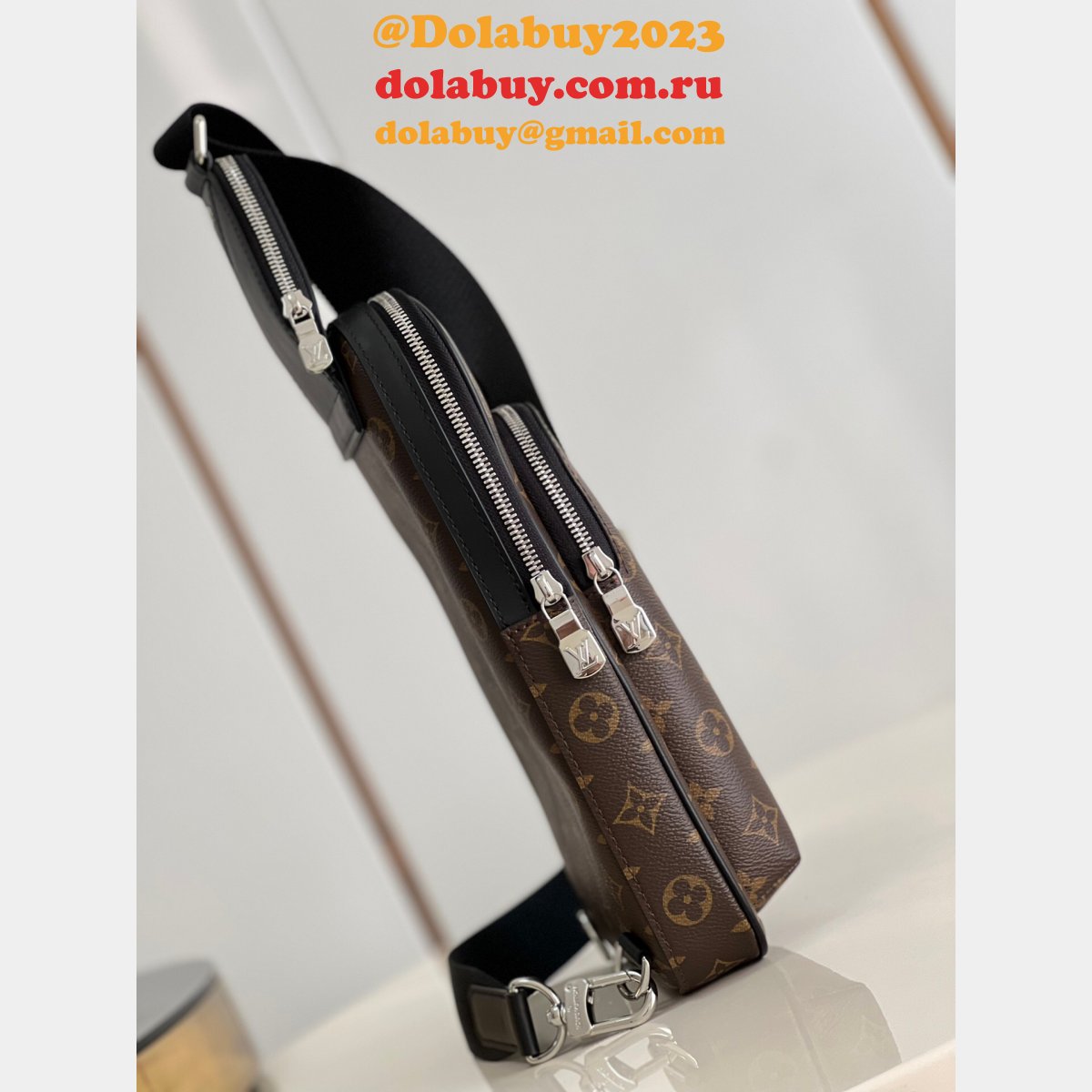 Wholesale Fake Louis Vuitton Avenue M46327 Slingbag Monogram Macassar Canvas