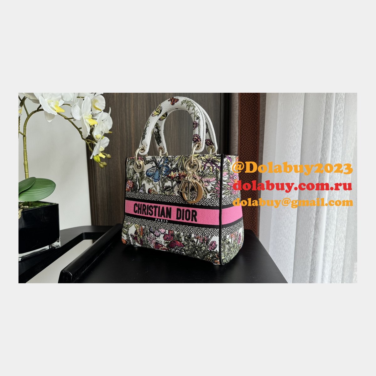 Top Quality Luxury Lady Dior 24cm Replicas Christian Dior Bags