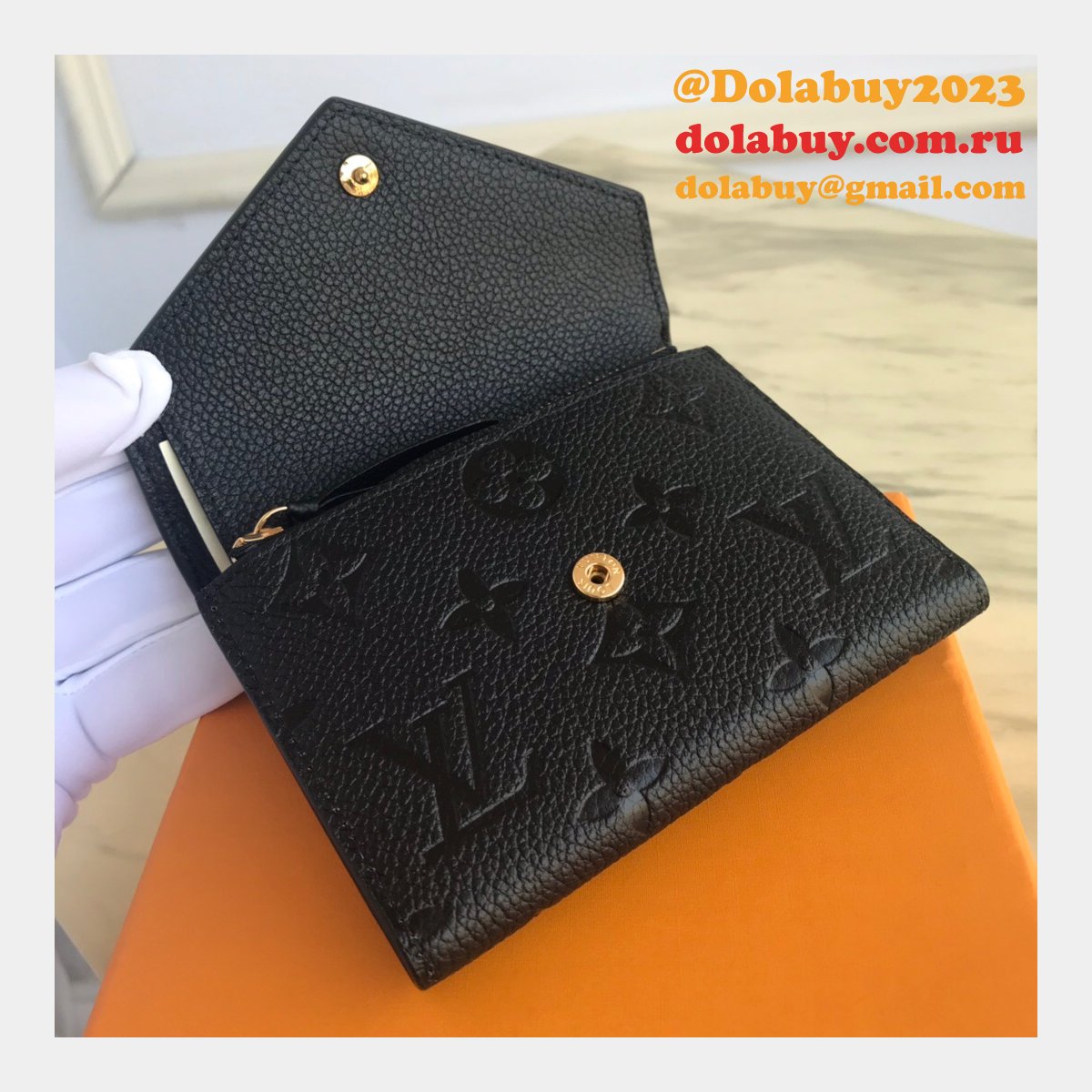 Replica Victorine Wallet Monogram Empreinte Leather M64060